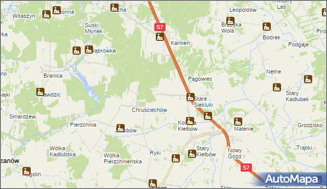 mapa Nowy Kiełbów, Nowy Kiełbów na mapie Targeo