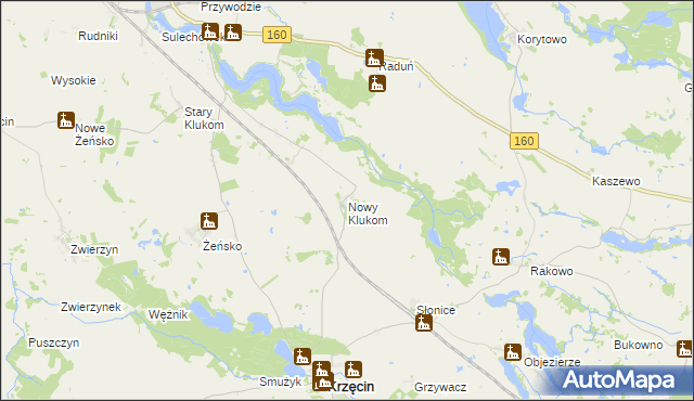 mapa Nowy Klukom, Nowy Klukom na mapie Targeo