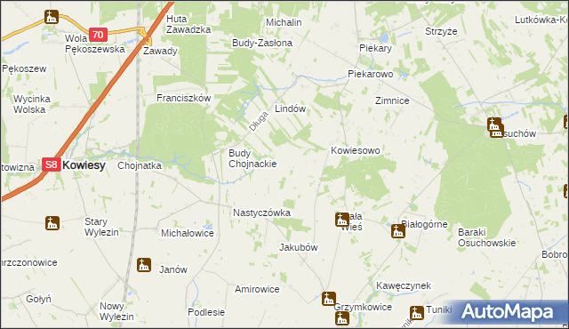 mapa Nowy Lindów, Nowy Lindów na mapie Targeo