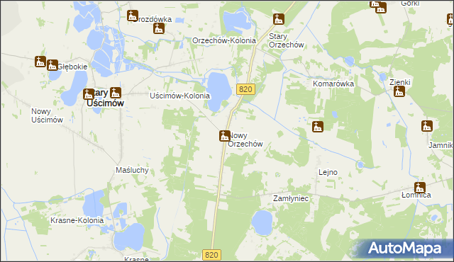 mapa Nowy Orzechów, Nowy Orzechów na mapie Targeo