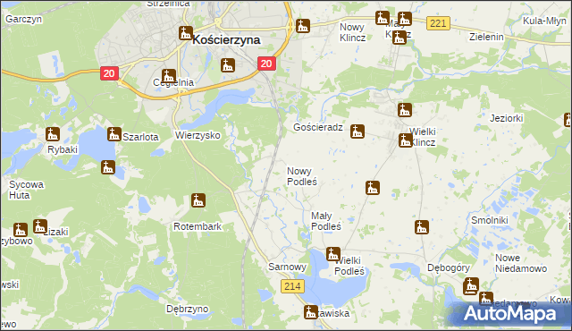 mapa Nowy Podleś, Nowy Podleś na mapie Targeo