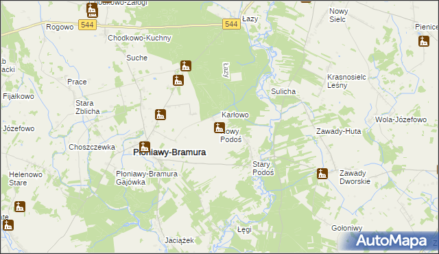 mapa Nowy Podoś, Nowy Podoś na mapie Targeo