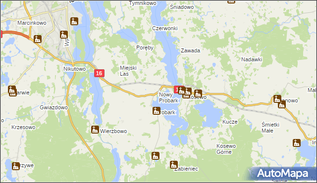 mapa Nowy Probark, Nowy Probark na mapie Targeo