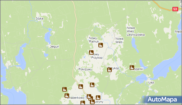 mapa Nowy Przykop, Nowy Przykop na mapie Targeo