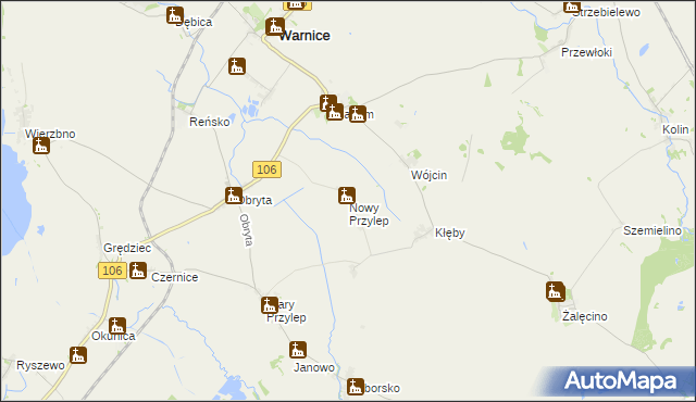 mapa Nowy Przylep, Nowy Przylep na mapie Targeo