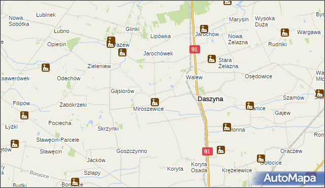 mapa Nowy Sławoszew, Nowy Sławoszew na mapie Targeo