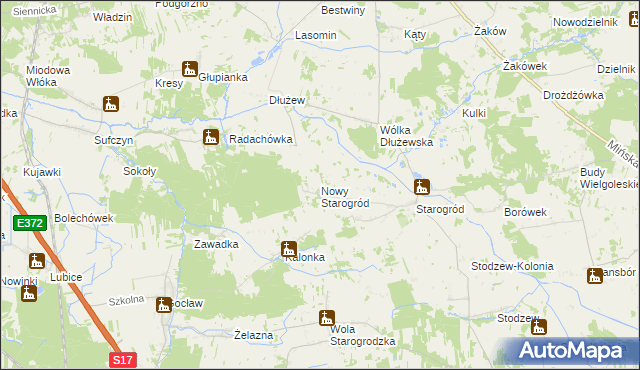 mapa Nowy Starogród, Nowy Starogród na mapie Targeo