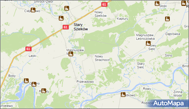 mapa Nowy Strachocin, Nowy Strachocin na mapie Targeo