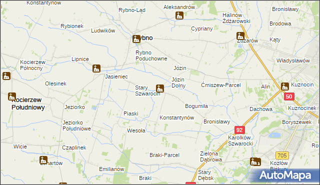 mapa Nowy Szwarocin, Nowy Szwarocin na mapie Targeo