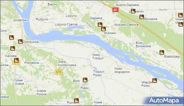 mapa Nowy Troszyn, Nowy Troszyn na mapie Targeo