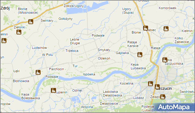 mapa Oblekoń, Oblekoń na mapie Targeo