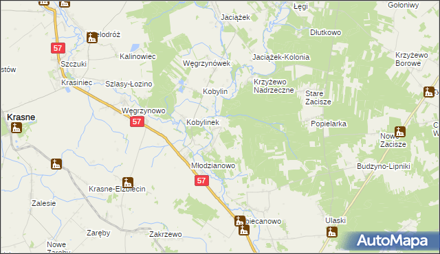 mapa Obłudzin, Obłudzin na mapie Targeo