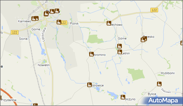 mapa Obromino, Obromino na mapie Targeo