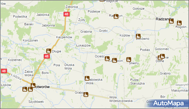 mapa Ocieść, Ocieść na mapie Targeo