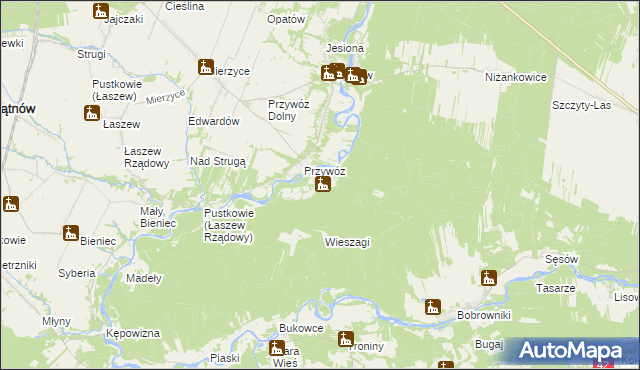 mapa Ogroble, Ogroble na mapie Targeo