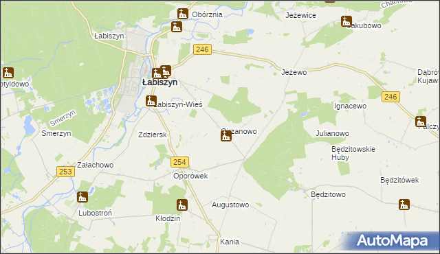 mapa Ojrzanowo, Ojrzanowo na mapie Targeo