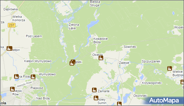 mapa Okiersk, Okiersk na mapie Targeo