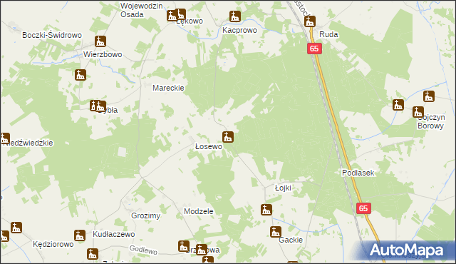 mapa Okół gmina Grajewo, Okół gmina Grajewo na mapie Targeo
