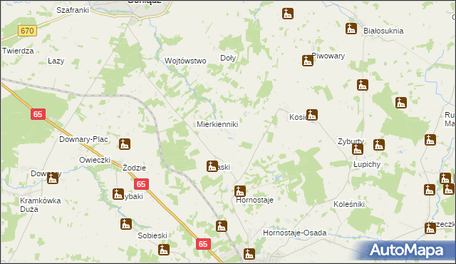 mapa Ołdaki gmina Mońki, Ołdaki gmina Mońki na mapie Targeo