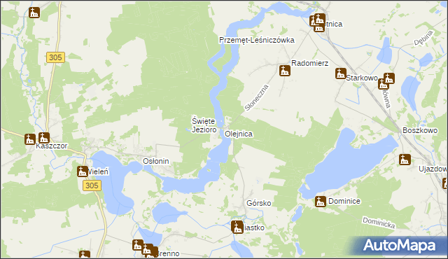 mapa Olejnica, Olejnica na mapie Targeo