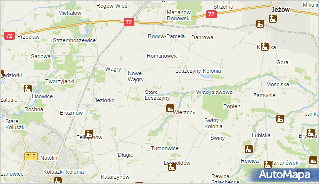 mapa Olszewo gmina Jeżów, Olszewo gmina Jeżów na mapie Targeo
