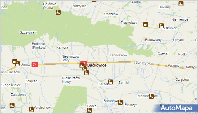 mapa Olszownica, Olszownica na mapie Targeo