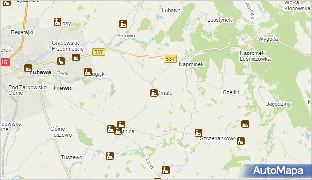 mapa Omule, Omule na mapie Targeo