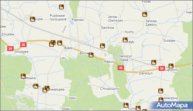 mapa Onęber, Onęber na mapie Targeo