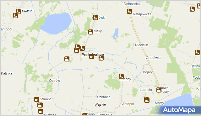 mapa Opole gmina Podedwórze, Opole gmina Podedwórze na mapie Targeo