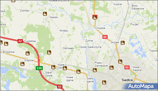 mapa Opole-Świerczyna, Opole-Świerczyna na mapie Targeo