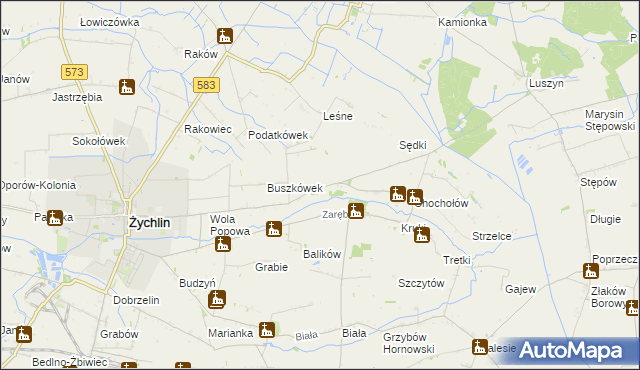 mapa Orątki Dolne, Orątki Dolne na mapie Targeo