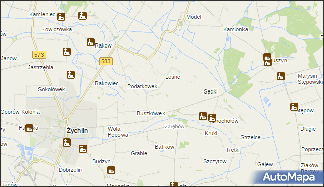 mapa Orątki Górne, Orątki Górne na mapie Targeo