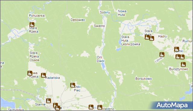 mapa Orli Dwór, Orli Dwór na mapie Targeo