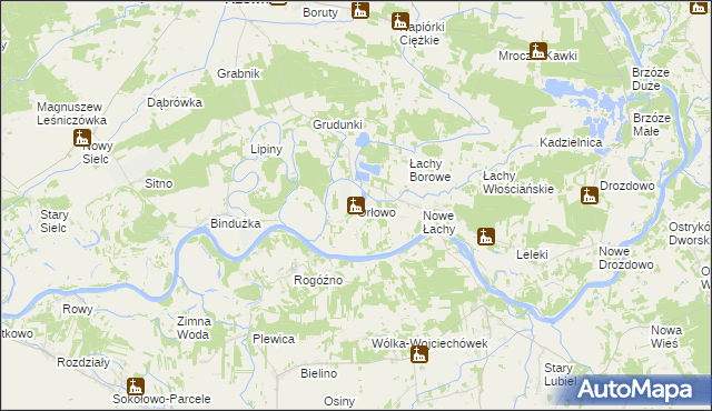 mapa Orłowo gmina Rzewnie, Orłowo gmina Rzewnie na mapie Targeo