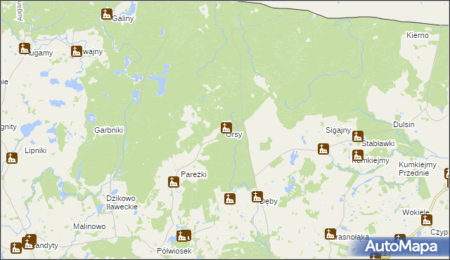 mapa Orsy, Orsy na mapie Targeo