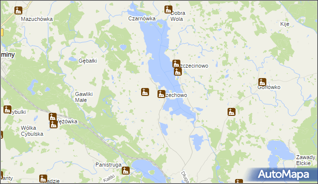mapa Orzechowo gmina Stare Juchy, Orzechowo gmina Stare Juchy na mapie Targeo