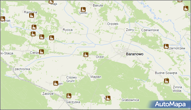 mapa Orzoł, Orzoł na mapie Targeo