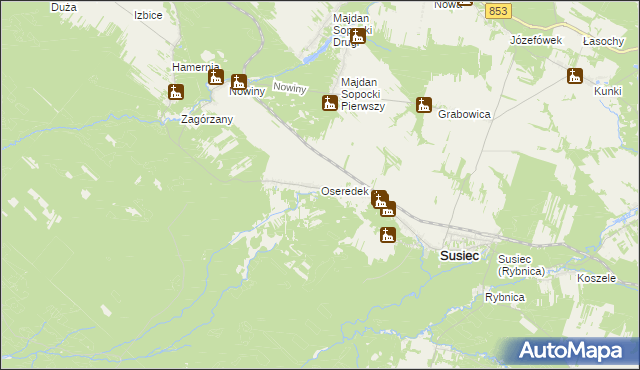 mapa Oseredek, Oseredek na mapie Targeo