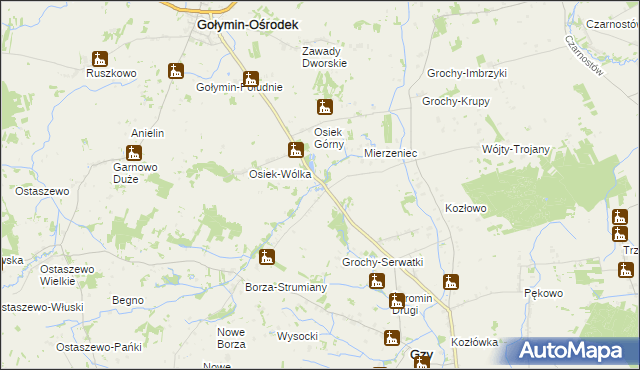 mapa Osiek-Aleksandrowo, Osiek-Aleksandrowo na mapie Targeo