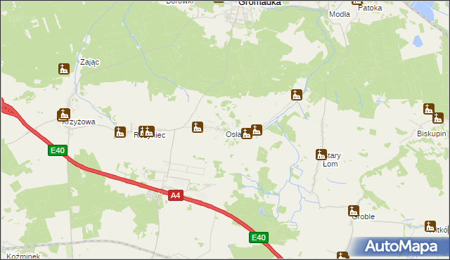 mapa Osła, Osła na mapie Targeo