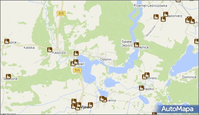 mapa Osłonin, Osłonin na mapie Targeo