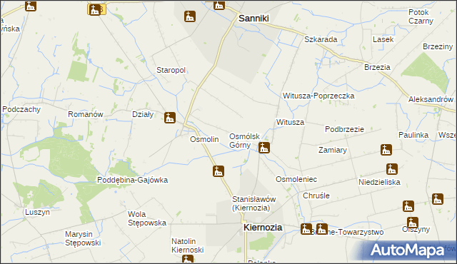 mapa Osmólsk Górny, Osmólsk Górny na mapie Targeo