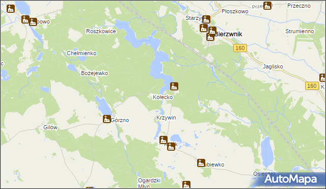 mapa Ostromęcko, Ostromęcko na mapie Targeo