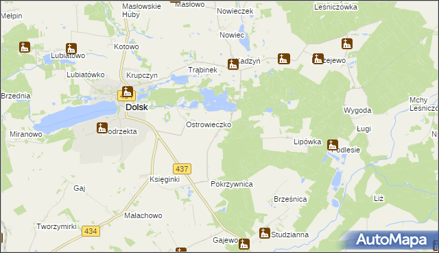 mapa Ostrowieczno, Ostrowieczno na mapie Targeo