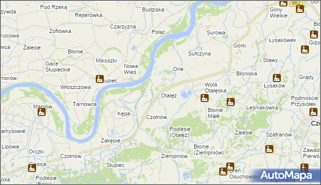 mapa Otałęż, Otałęż na mapie Targeo