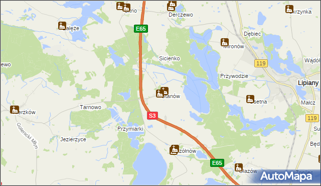 mapa Otanów, Otanów na mapie Targeo