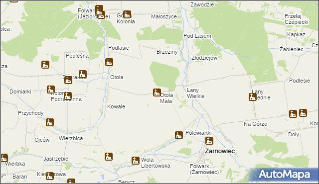 mapa Otola Mała, Otola Mała na mapie Targeo