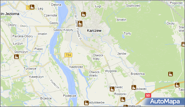 mapa Otwock Mały, Otwock Mały na mapie Targeo