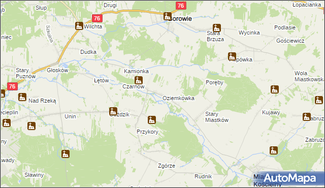 mapa Oziemkówka, Oziemkówka na mapie Targeo