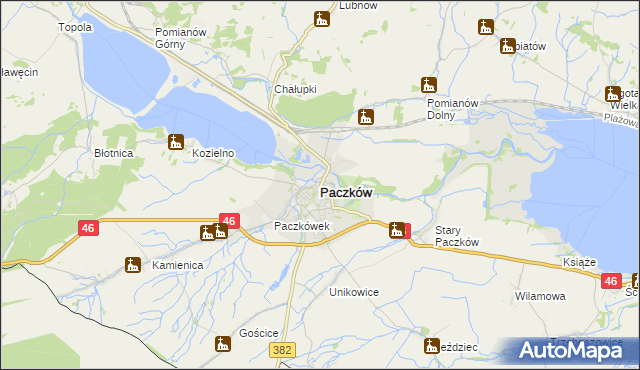 mapa Paczków powiat nyski, Paczków powiat nyski na mapie Targeo